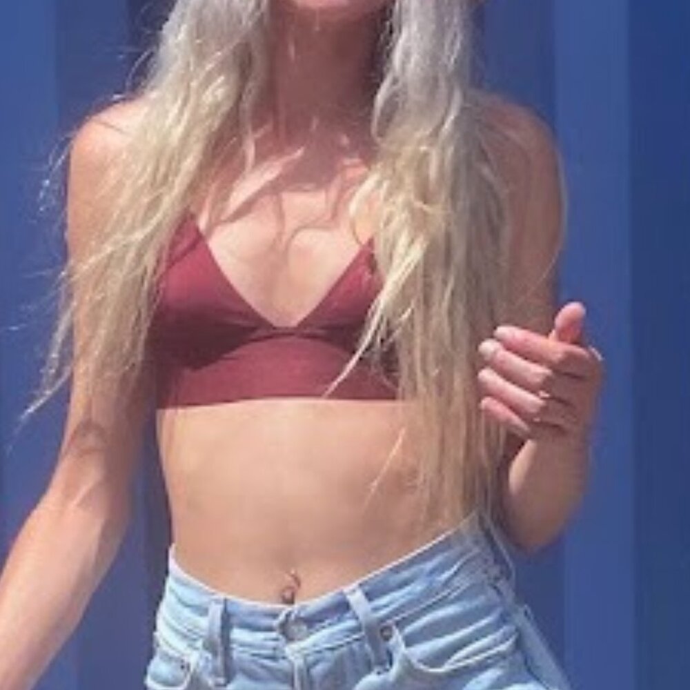 Burgundy Bikini Top